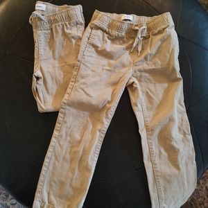 Lot of 2 Pull On Uniform Khaki Pants